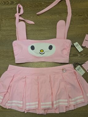 Pink 2X NWT My Melody Character Two-Piece Set with Bunny Ears